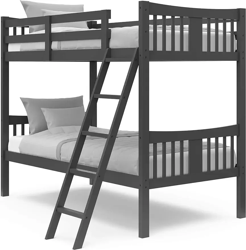 

Twin-over-Twin Bunk Bed – GREENGUARD Gold Certified, Converts to 2 individual twin beds,Multiple Colors