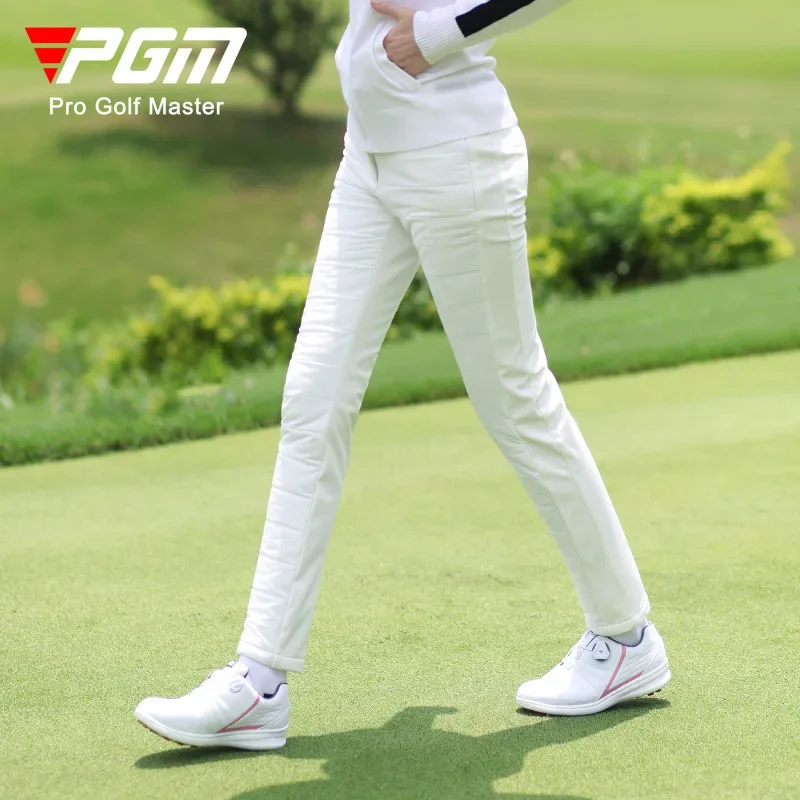 PGM Golf Pants Women Winter Thick Warm Female Casual Cotton Pants Ladies Slim Fit Long Trousers High Waist Velvet Sweatpants new