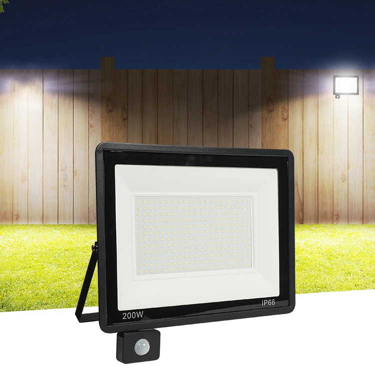 

Human body induction IP66 waterproof 10W 20W 30W 50W 100W 150W 200W floodlight aluminum outdoor
