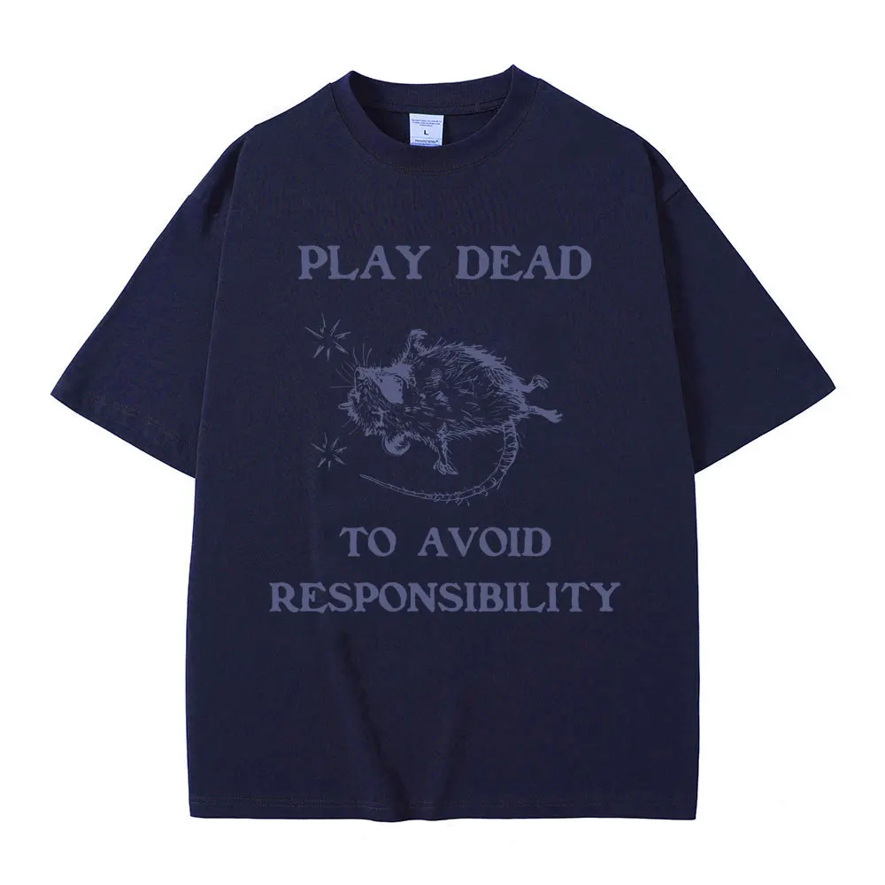 تي شيرت ميمي مضحك للرجال والنساء ، تي شيرت كبير الحجم ، قطن خالص ، تيشيرت كلاسيكي ، فأر ، قمم غير رسمية ، ذكور