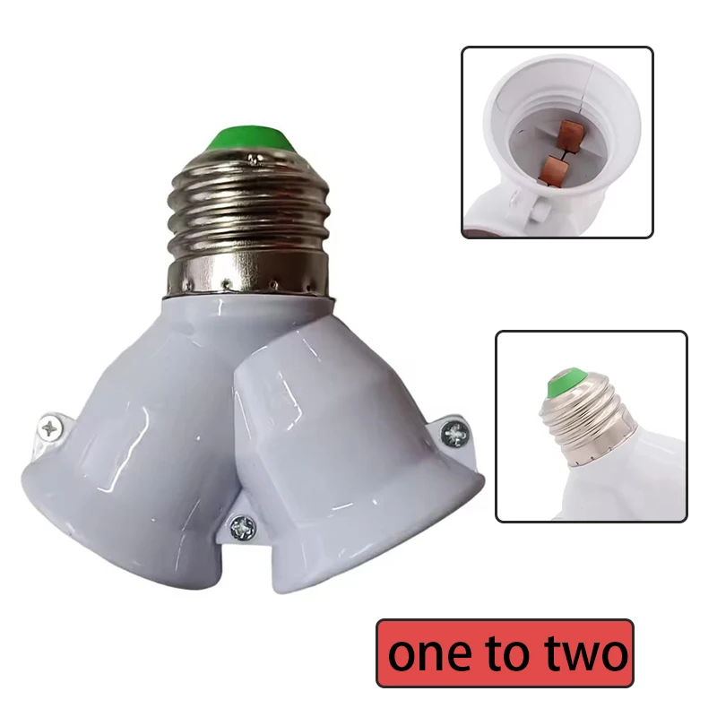 1 قطعة/2 قطعة E27 1/2 تحويل رئيس لمبة المقبس الإبداعية 2-e27 مصباح حامل موسع الموزع محول التوصيل #2