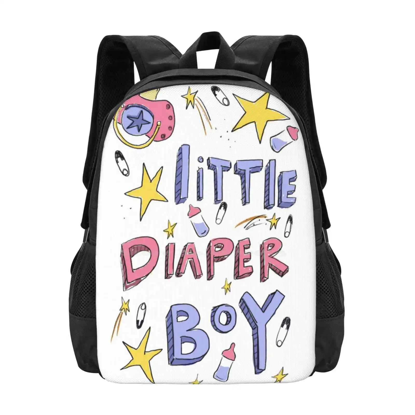 Little Diaper Boy Abdl Tshirt Hot Sale Schoolbag Backpack Fashion Bags Adult Baby Diaper Lover Diapers Diaper Boy Littlespace