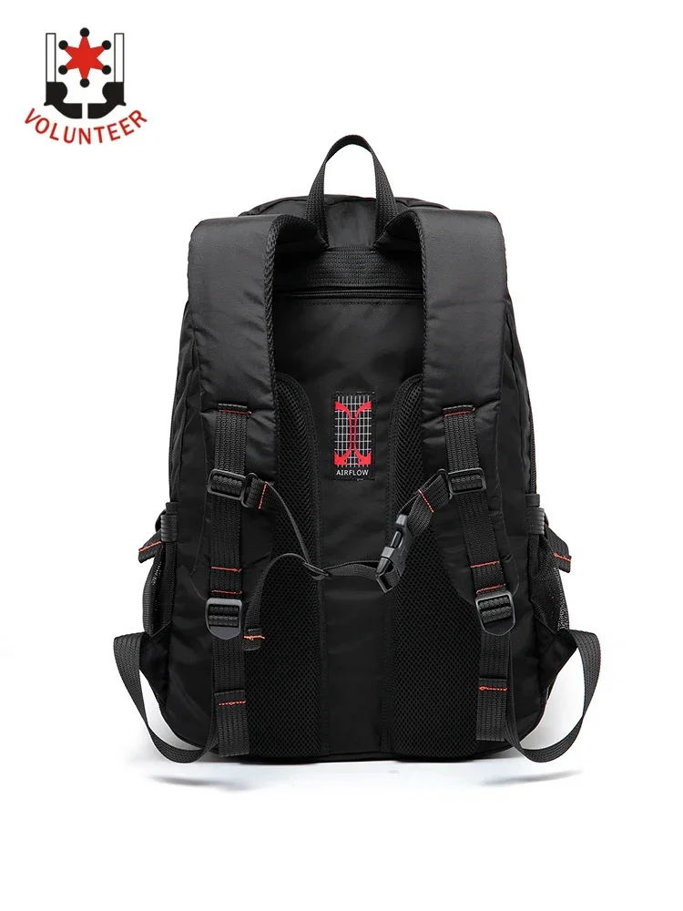 Mochila de gran capacidad para hombre, bolso informal impermeable, sólido, a la moda, para viaje y escuela, novedad de 2023, 1802