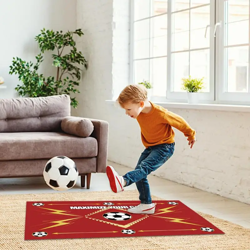 Football Training Mat Soccer Carpet Child Training Pack Indoor Foldable Kids Adults Dribble Non Slip Kids Adults Rug Soccer