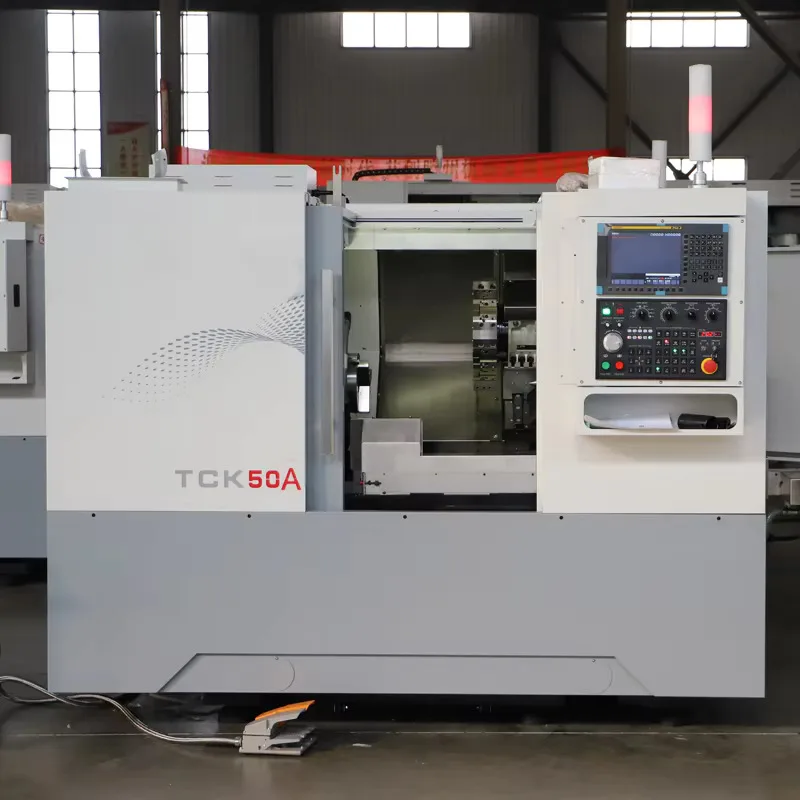 50 Metal Cutting TCK50 Milg Compound Inced Rail CNC Lathe