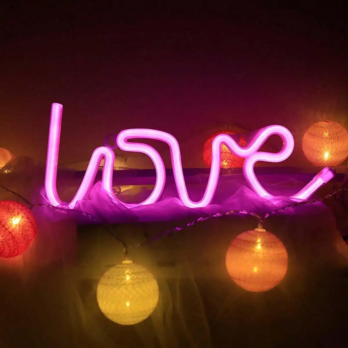 Neon Light LOVE Creative Confession Proposal Battery USB Dual Use Styling Light LED Cross border Creative Decoration Night Light