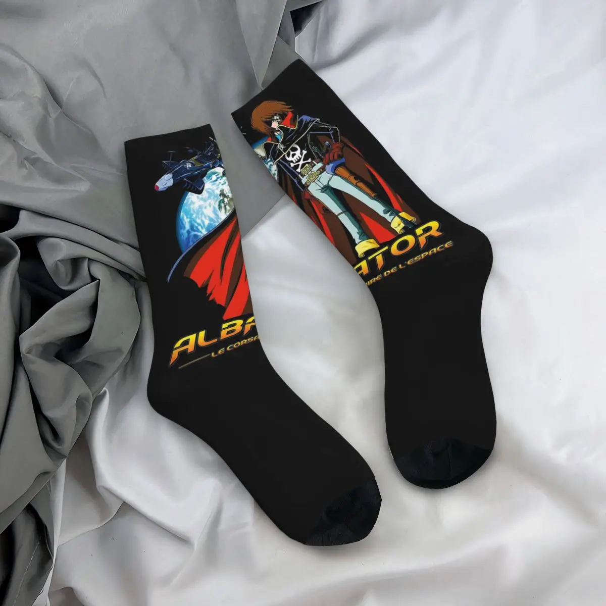 Space Pirate Captain Harlock Albator Men and Women printing Socks,lovely Applicable throughout the year Dressing Gift