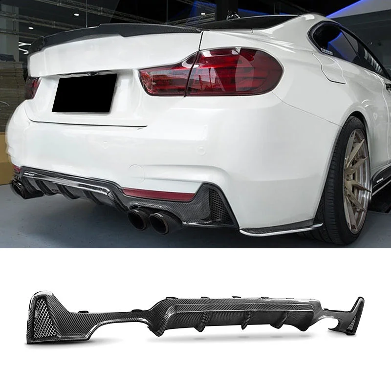 

Car Accessories Carbon Fiber MP Style For BMW 4 Series F32 F33 F36 2014-2019 Rear Diffuser New Self-Adhesive Universal Fitment