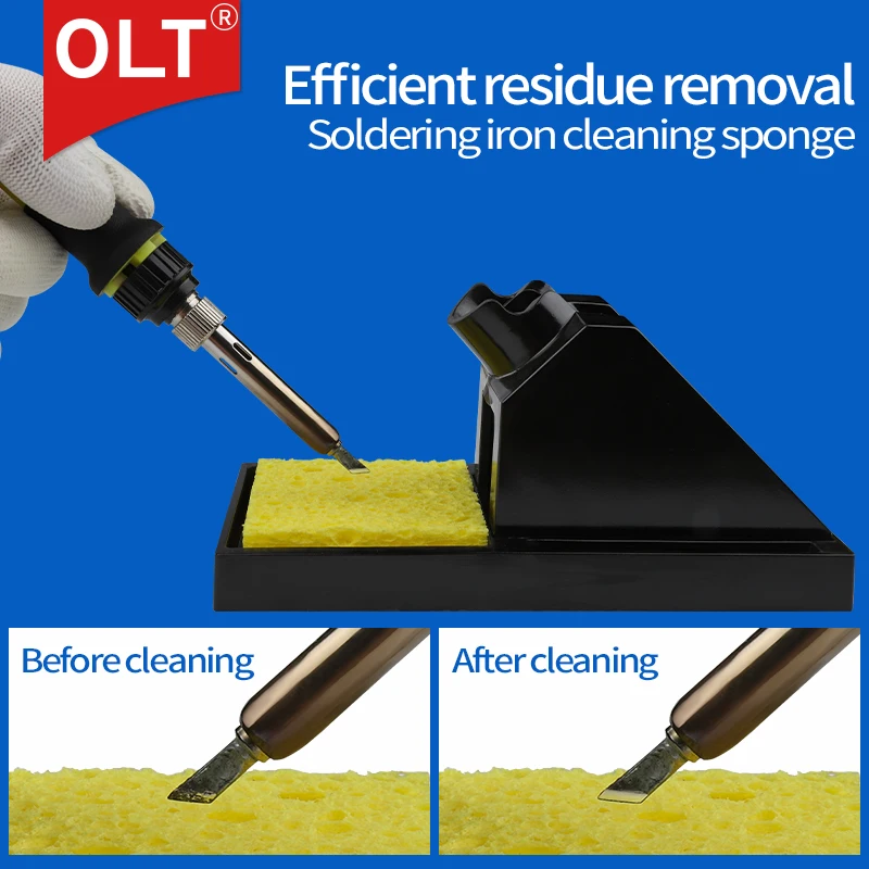 High quality High Temperature Resistant Sponge Electric Iron Tip Cleaning Sponge circle/square