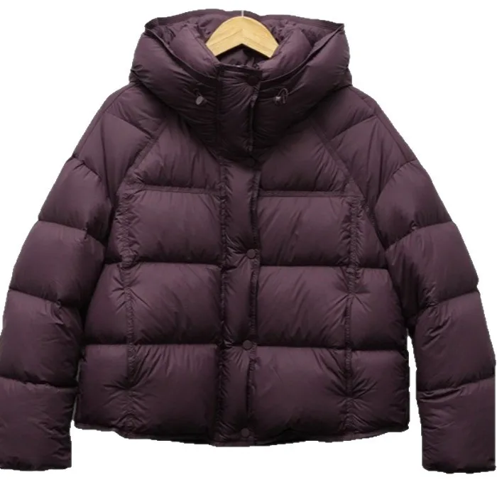 Veste courte en coton pour femmes, Version coréenne, amincissante, élégante, Ultra douce, Style pain épais, dos tortue, manteau chaud, vêtements d'extérieur