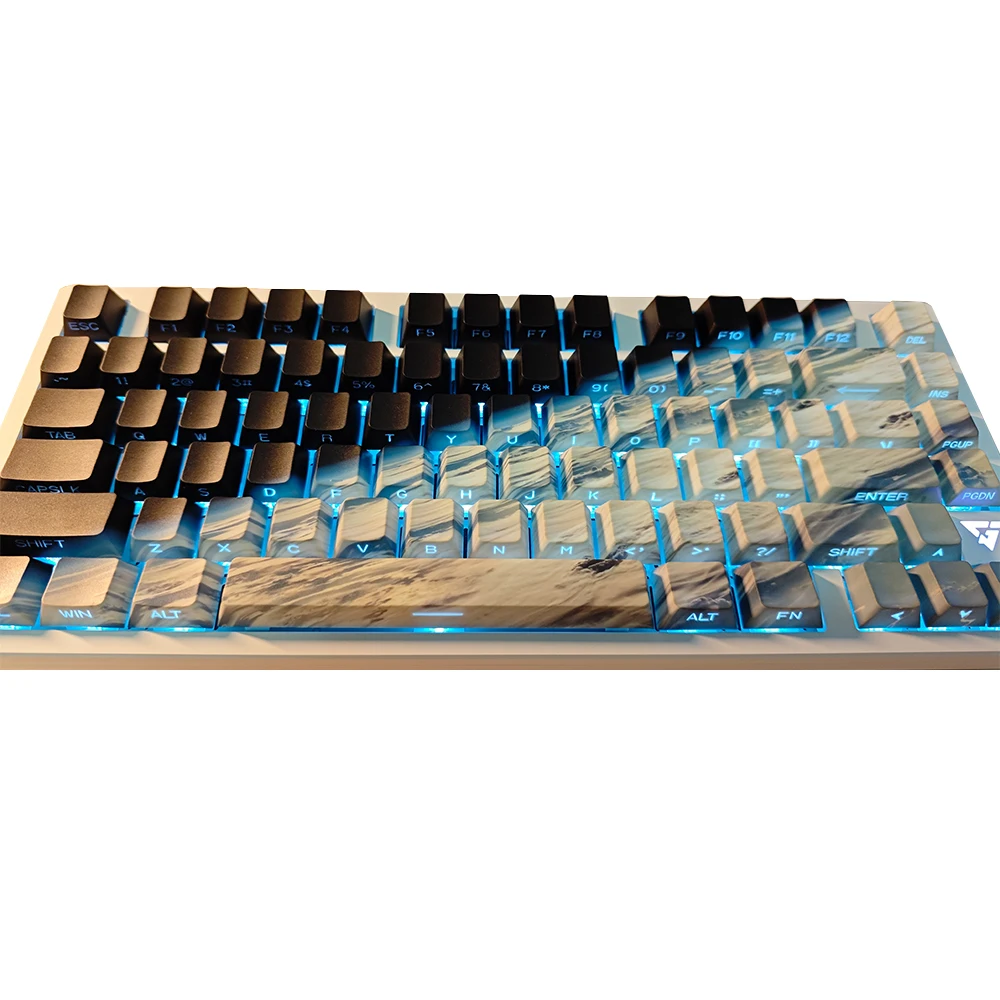 Side Engraved PBT Keycaps Mechanical Keyboard Keycap Cherry Profile Dye Sublimation Translucent Cap 131 Keys