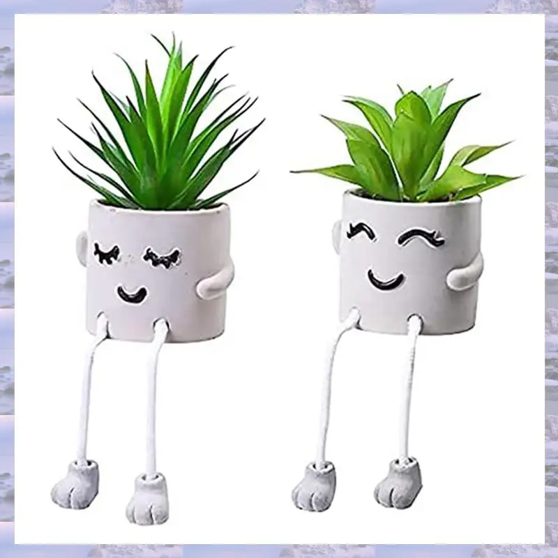 

(2Piece) Simulation Succulent Plants Interesting Plant Bonsai Decoration Office Desktop Fake Green Plant Decorative Ornaments