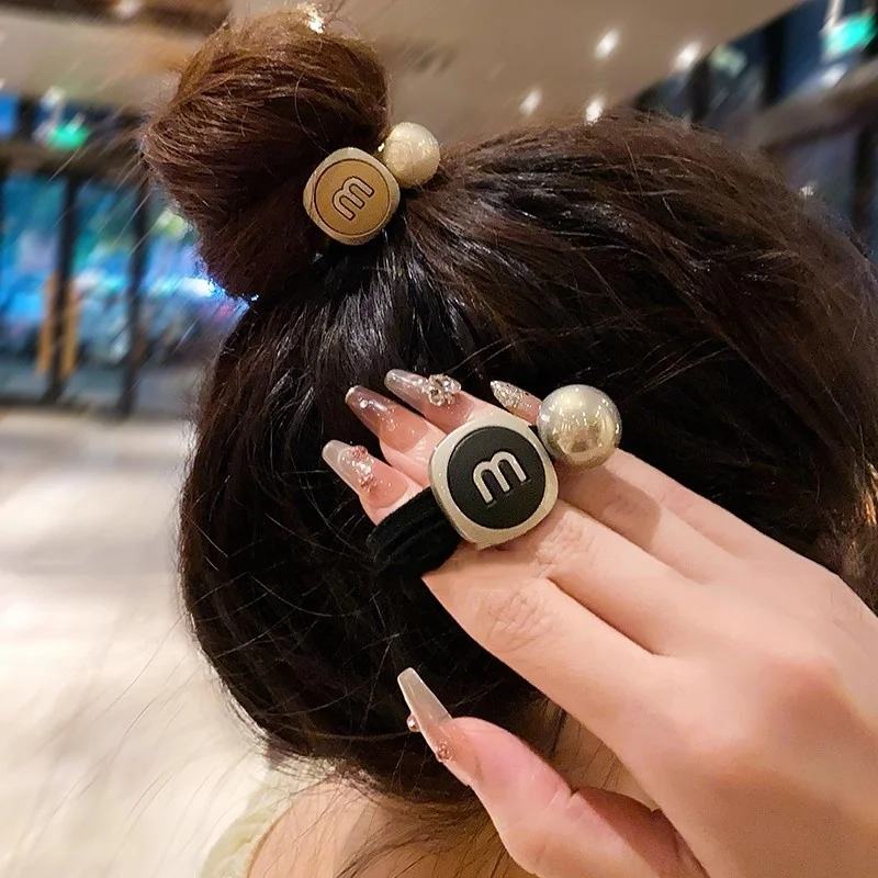 High-End Hair Ties, High-Elasticity Hair Ties, Feminine Pearl Ponytail Hair Ties, New Bun Hair Ties, Hair Accessories