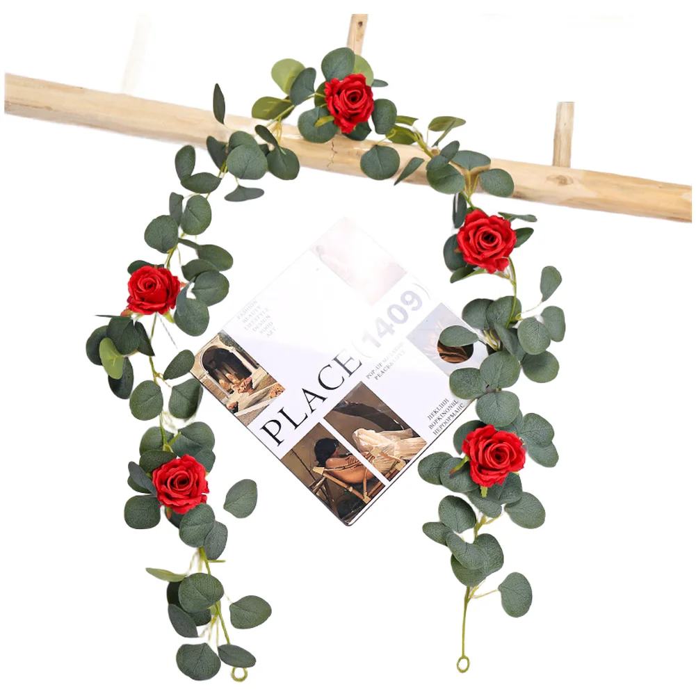 Artificial Silk Vine Garland White Pink Red for For CHAMPAGNE Bottle Home Decor Wall Hanging Floral Wreath 175cm