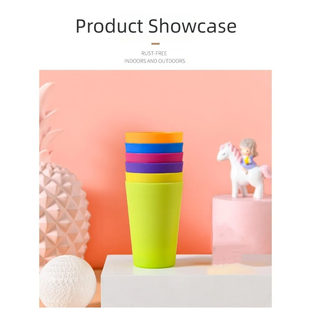 

Colorful Stackable Plastic Cups (6PCS) - Unbreakable Lightweight & Dishwasher Safe Ideal For Beverages Beer & Dining