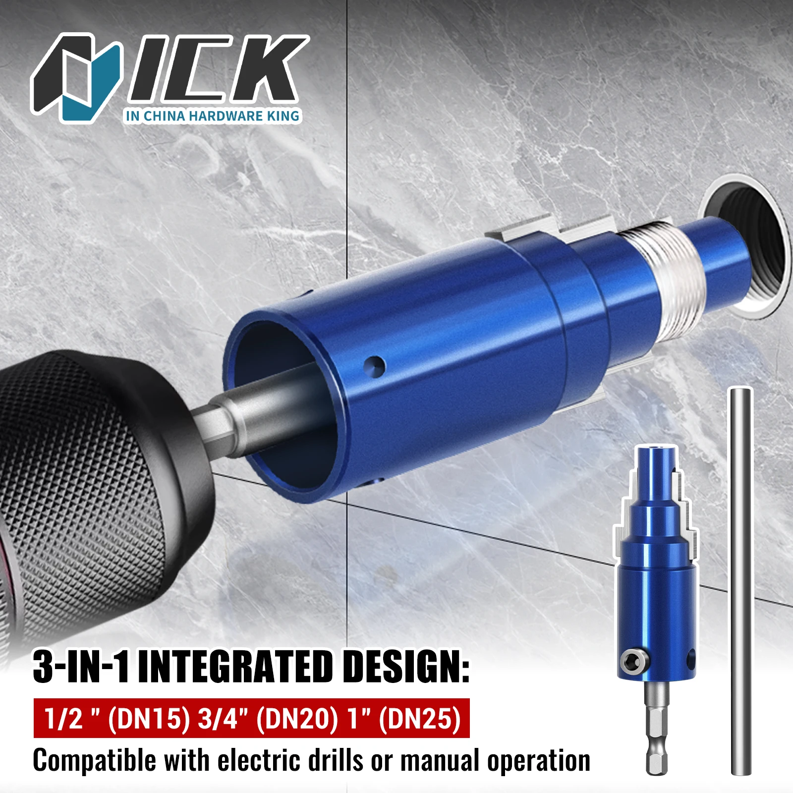 

Electric Drill Manual Broken Pipe Valve Extractor Tool Removes Rusted Damaged Faucet Bolts Angle Valves 1/2,3/4,1Inch DN15/20/25