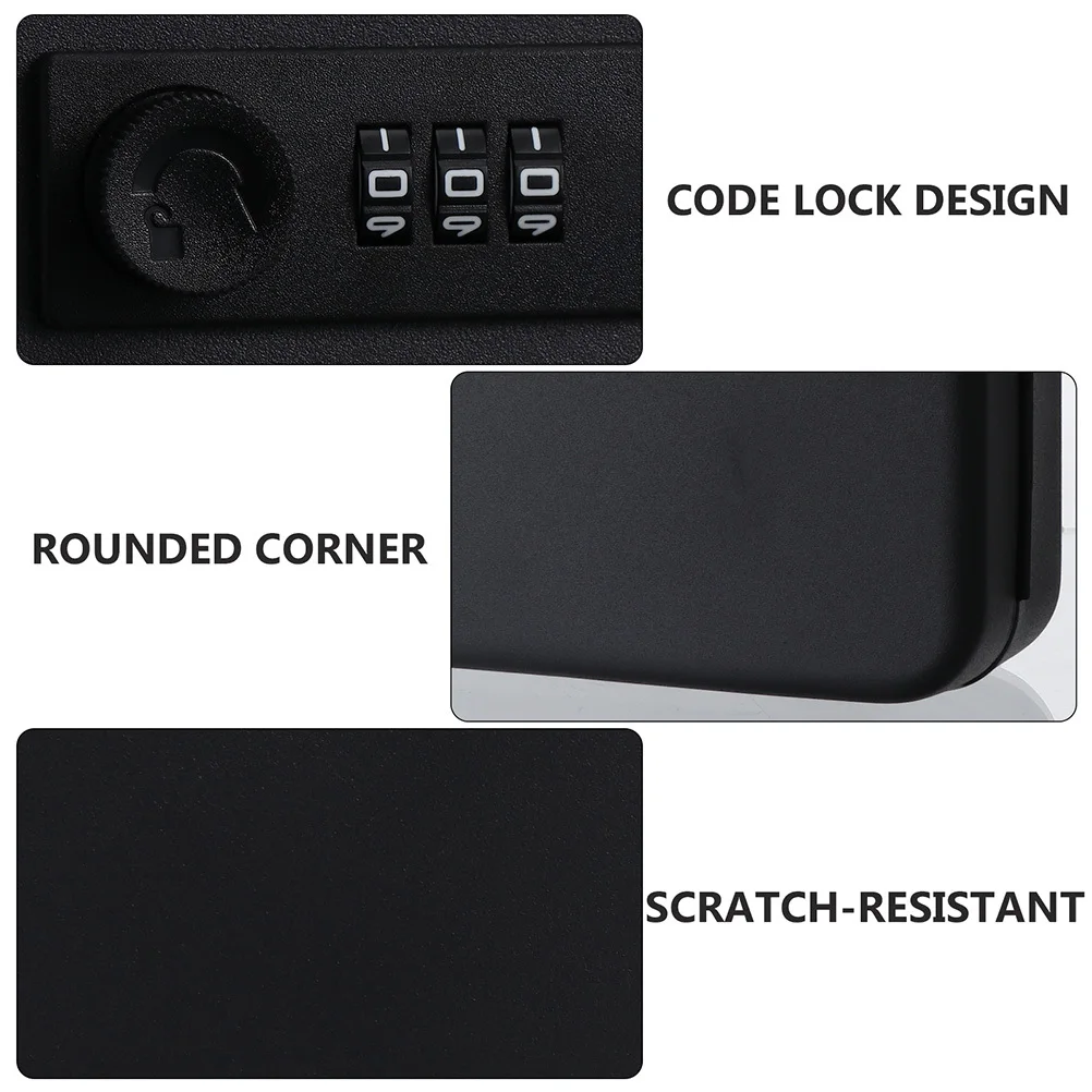 28 فتحة صندوق تخزين المفاتيح خزانة أمان المفاتيح المثبتة على الحائط مع قفل برمز ومقاوم للخدش للاستخدام على المدى الطويل #1