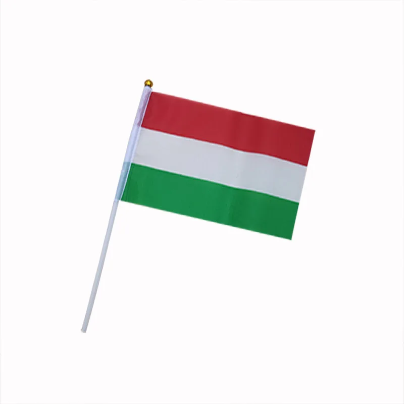 

14*21 CM Hungary Flag Hand Waving Banner For Celebration 100PCS/LOT