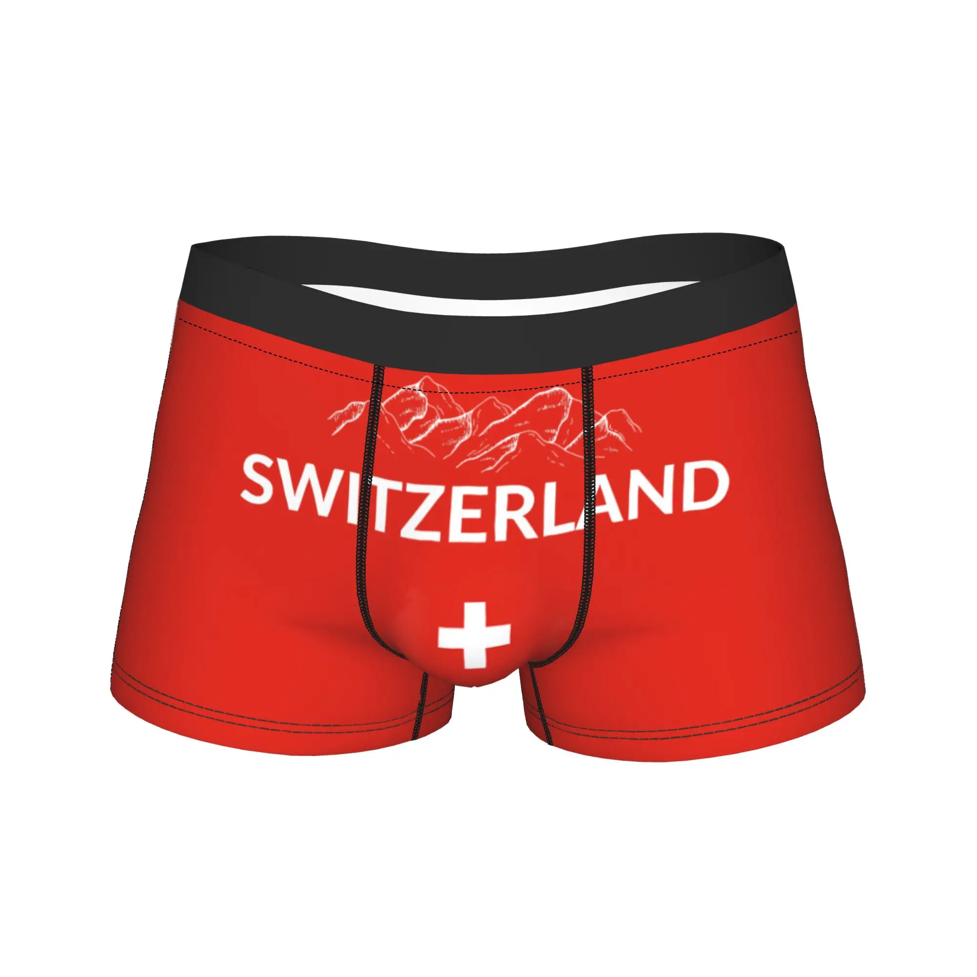 Swiss Switzerland Flag Merch Boxers Shorts Humorous Underwear  Boxer Underpants Gag Gifts For Men