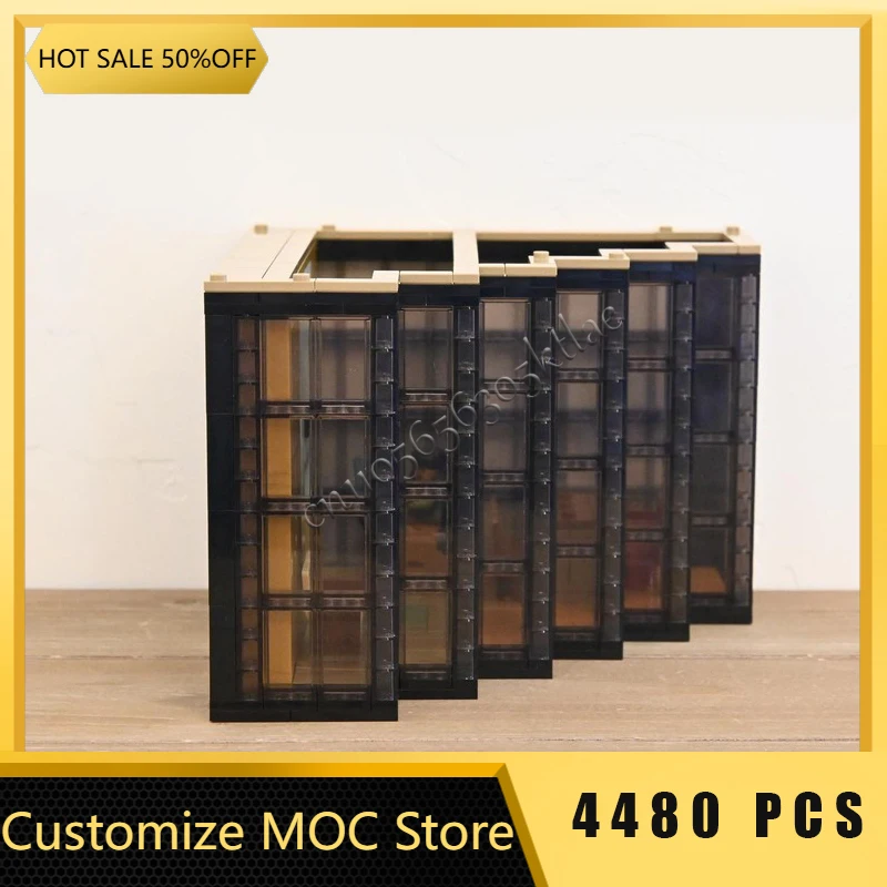 4480 أجزاء MOC مدينة عرض الشارع وحدات شفافة ناطحة السحاب نموذج العمارة بنة الاطفال تجميع الطوب اللعب الهدايا #5