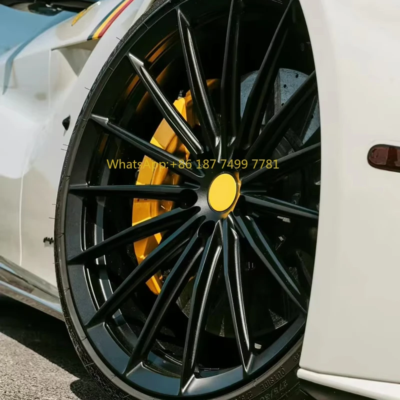 

Custom Gloss Black 1-forged Wheels 18 - 22 Inches Fit for 458/488/F12 California/FF/599 GTB Fiorano