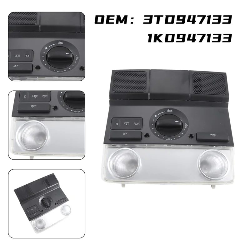 

Durable-3TD947133 Черный автомобильный салонный светильник для чтения, купольная лампа, переключатель света для VW Golf 6 Jetta Passat B6 Tiguan 1KD947133 Замена