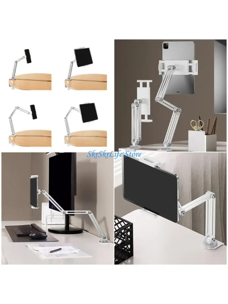 

E65E Foldable and Adjustable Tablets Phone Stand with Rotating Base Heights Control