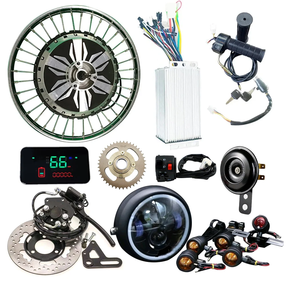 

17 Inch 48V 60V 72V 1000W 1500W BLCD Disc Brake Electric E Bicycle Motorcycle Bike Hub Motor Conversion Kit