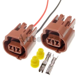 1 Set 2 Hole 6189-0033 AC Assembly Car Temperature Sensor Electric Wire Cable Socket High Quality Auto Plastic Housing Connector