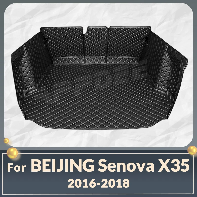 

Auto Full Coverage Trunk Mat For Beijing Senova X35 2016-2018 2017 Boot Cover Pad Cargo Liner Interior Protector Accessories