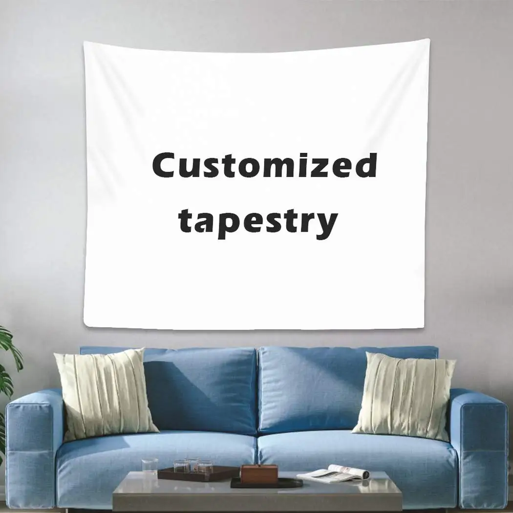 Custom Tapestry Upload Images Wall Hanging Personalized Your Favorite Picture Text Dorm Banner for Bedroom