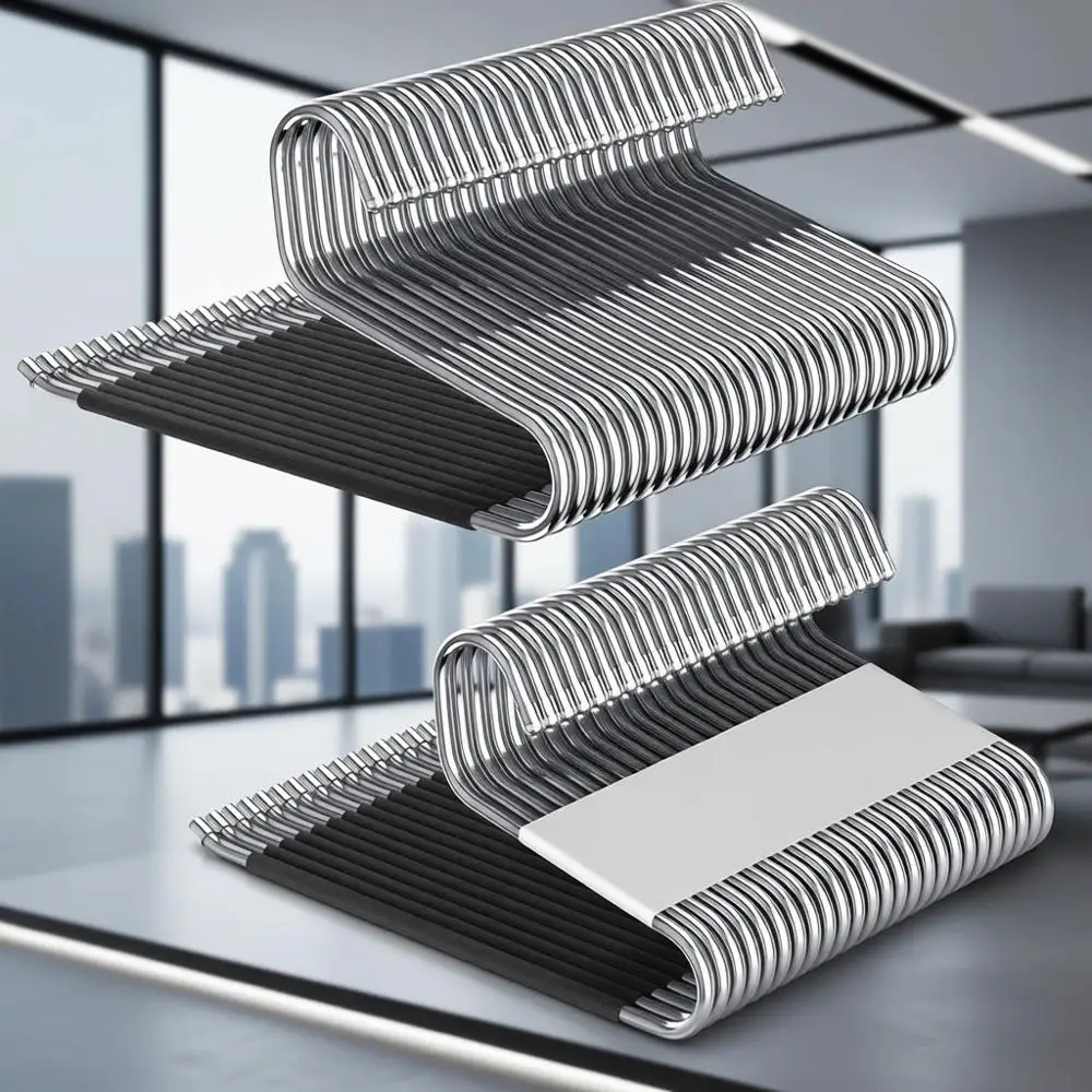 

50 Pack Stainless Steel Non-Slip Open-End Trouser Hangers - Strong and Durable Pant Organizers