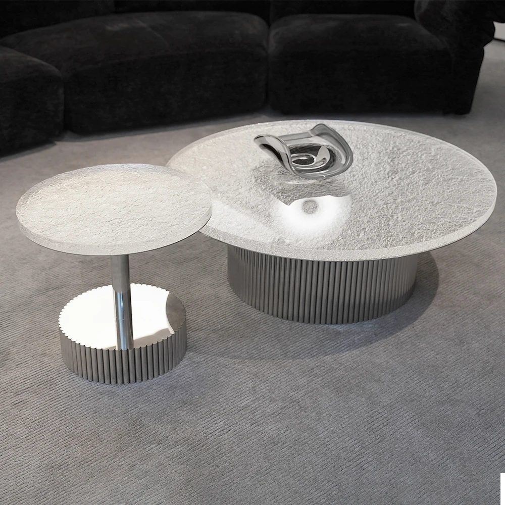 #Modern Minimalist Glass Coffee Table Metal Panel Living Room Furniture Direct Sale From Factory Shop