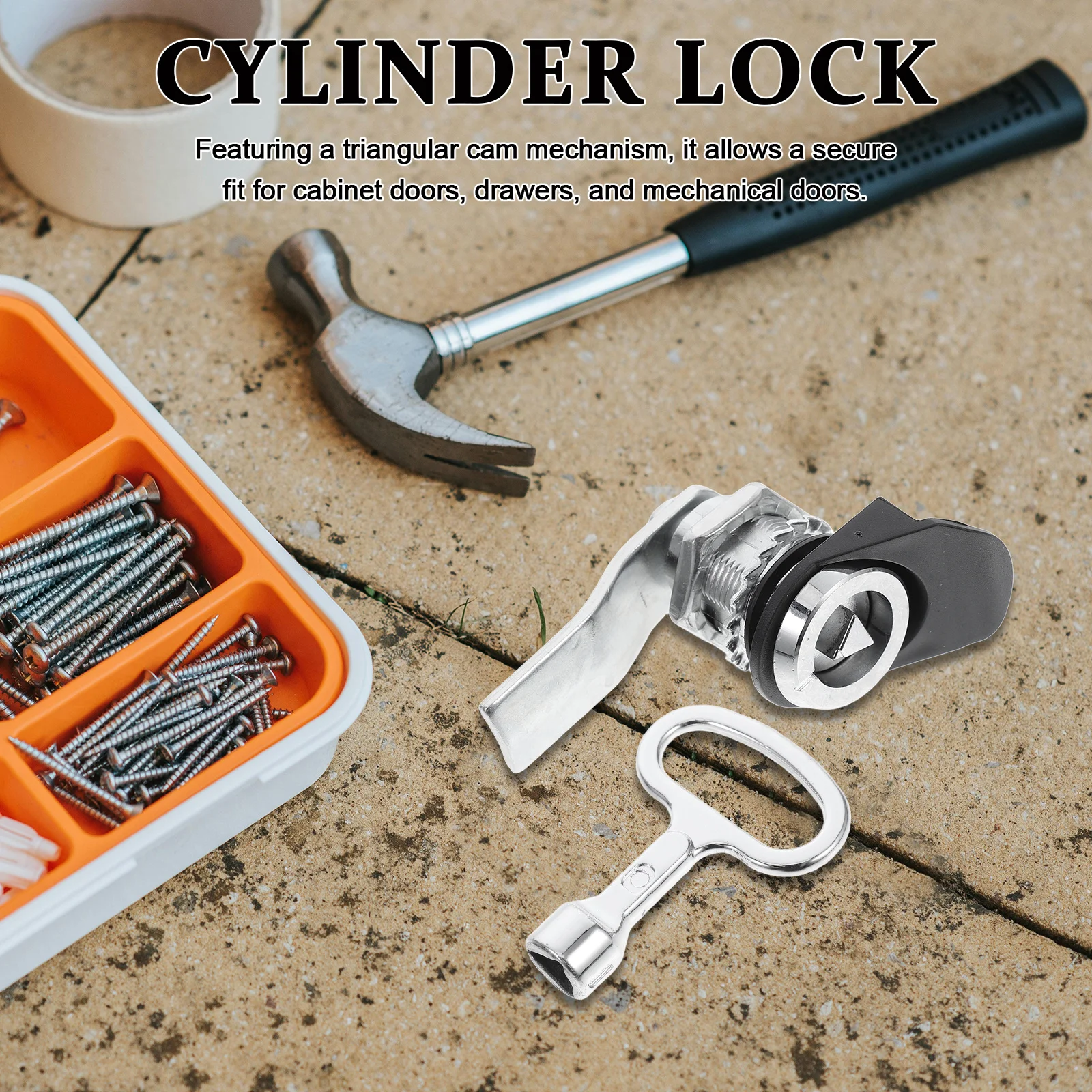 

Cylinder Zinc Alloy Triangle Key Design Security Lock for Cabinet Drawer Office Industrial Metal Cabinet Locks