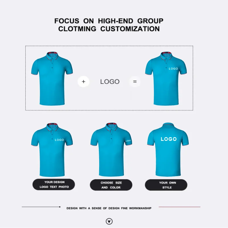 Cheap short sleeve polo shirts Casual Breathable Men\'s golf clothes Personal Company Group Logo Custom Logo Print Embroidery