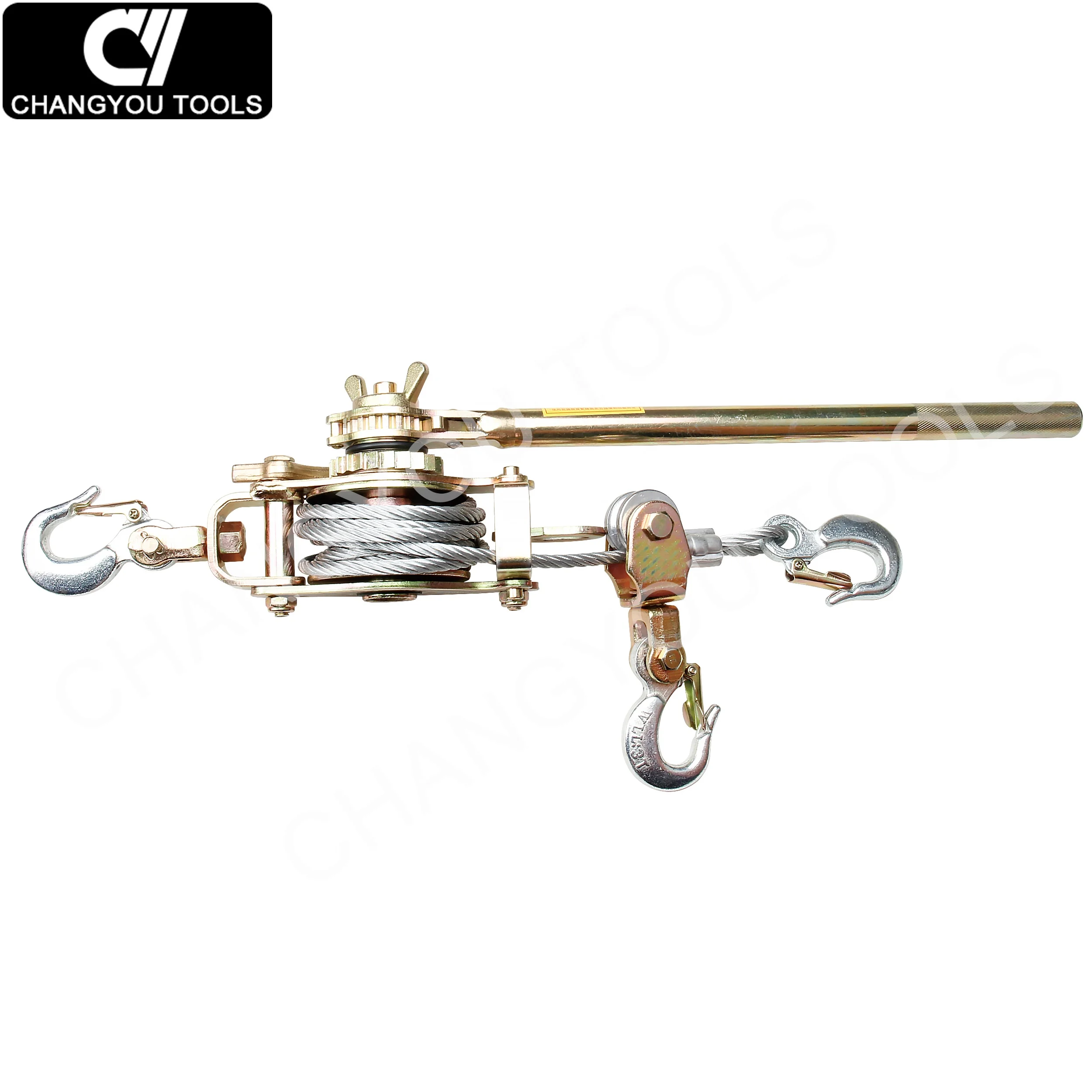 JX-30   3ton Ratchet Cable Puller with 3 Hooks