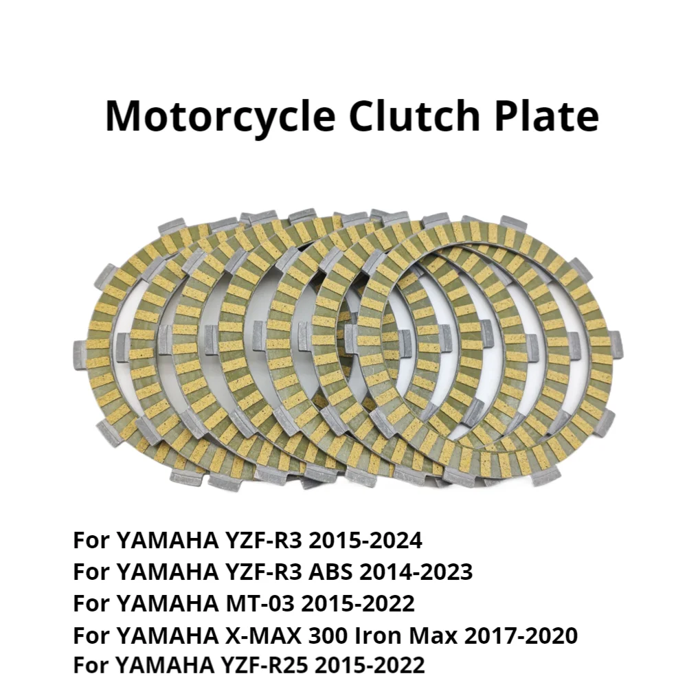 For YAMAHA YZF-R3 YZFR3 YZF R3 2015-2024 ABS 2014-2023 R25 MT03 MT 03 Motorcycle Clutch Friction Plate Set Disc Kit