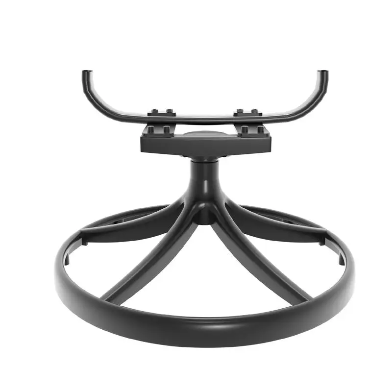 5-Piece Outdoor Cast Aluminum Dining Set with 4 Swivel Chairs and Rectangular Table, Black Frame