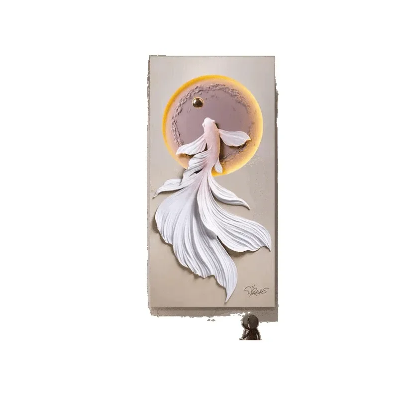 

Modern simple entrance decorative painting three-dimensional relief high-end light luxury hanging painting corridor living room