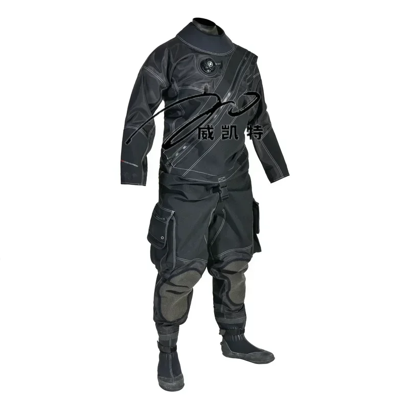 P21DR00080 Men's Swimming Suit Waterproof 3-layer Breathable Nylon Diving Dry Jacket Water Sports Products