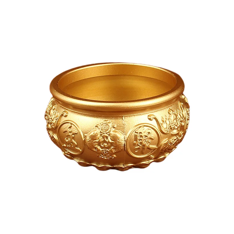 Cornucopia Feng Shui Treasure Bowl Brass Copper Wealth Figurine Attract Wealth Treasure Bowl With Gold Ingots Home Decor Crafts