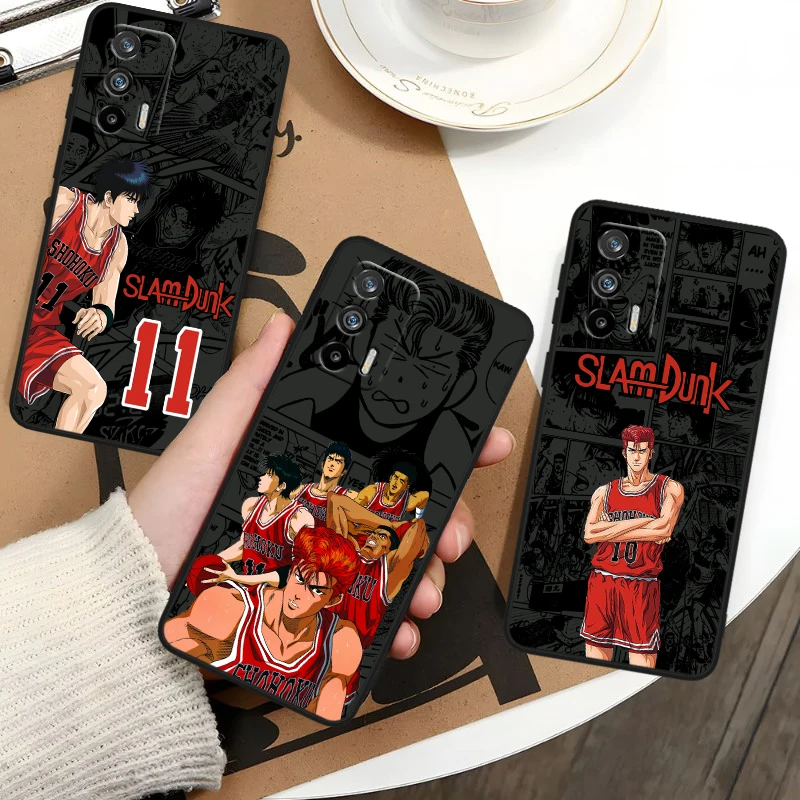 S-lam D-unks Anime For OPPO Realme GT3 2 C55 C33 C35 C30S C31 X3 X2 Q5i Q3S C21Y Pro Black Silicone Phone Case