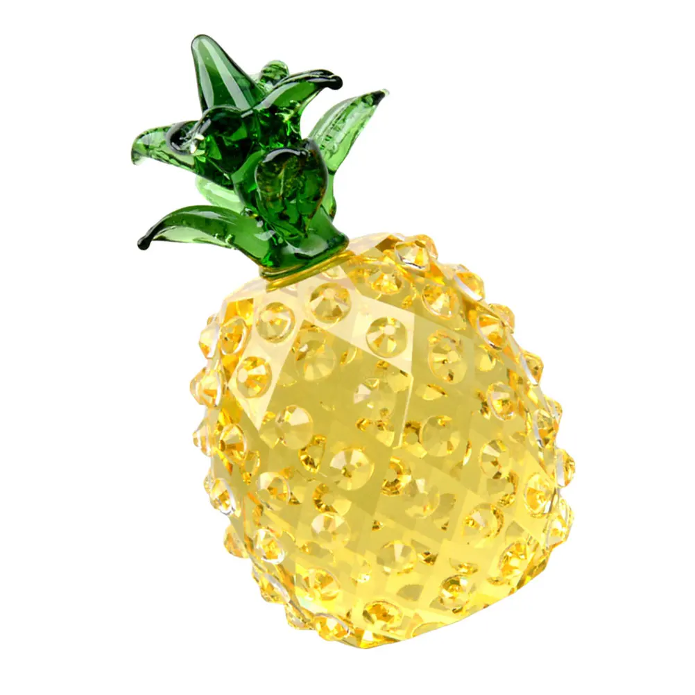 

1Pcs Crystal Pineapple Sculpture Handmade Decorative Paperweight for Home Table Office Desktop Decor Ideal for Wedding Room