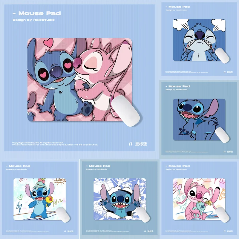 

Коврик для мыши Disney Stitch, резиновый нескользящий игровой настольный коврик для мыши с героями мультфильмов, креативная подушка для ноутбука, настольная подушка, украшение для дома, подарки