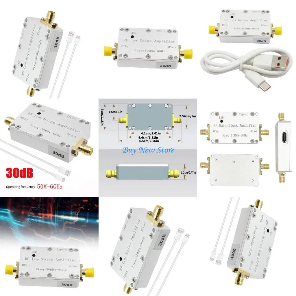 

20CE 50M-6GHz RF Low Noise Amplifiers 20dB 30dB Drive Receiver VHF UHF