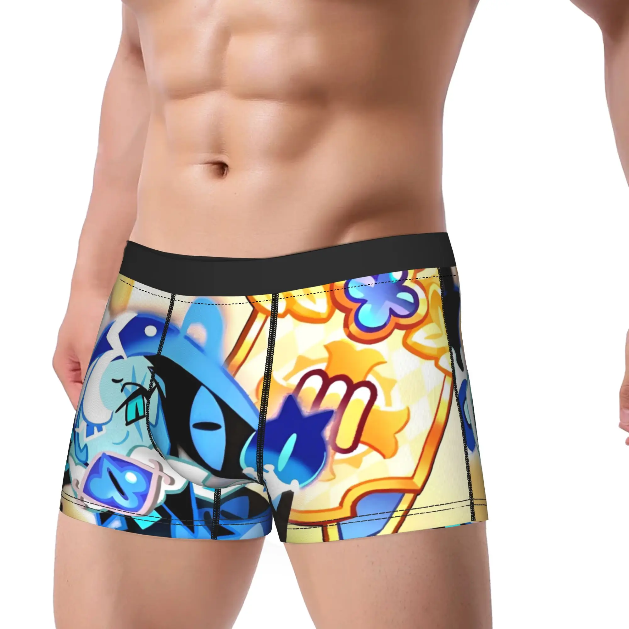 Men's Shadow Milk Cookie Run Kingdom Boxer Briefs Shorts Panties Soft Underwear Cute Cartoon Anime Homme Hot S-XXL Underpants