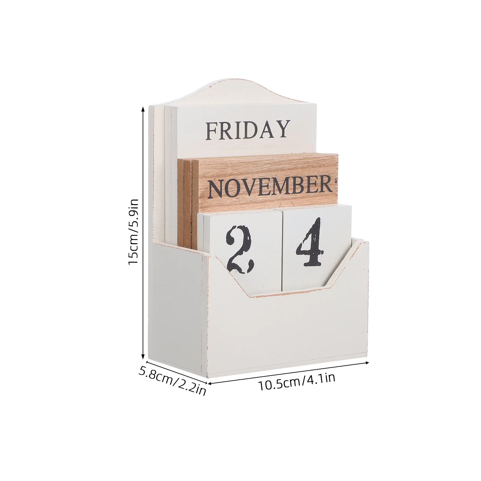 الرجعية كتلة خشبية التقويم الدائم لمكتب المنزل مكتب الفصول الدراسية ديكور الخشب كتلة تاريخ عرض دليل مكعب التقويم #2