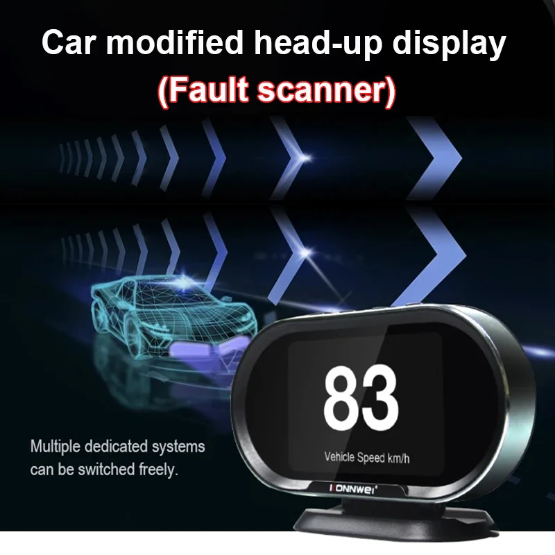 

Automobile fault scanner HUD Head Up Display Car On-Board Computer Auto Digital Fuel Consumption Water Temperature Gauge OBD2