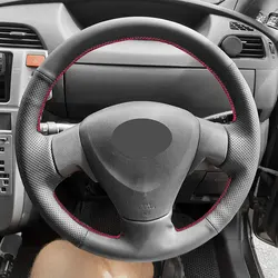 Braids On Steering Wheel For Toyota Corolla 2006-2010 Matrix 2009 Auris 2007-2009 Hand Stitched Car Steering Wheel Leather Cover