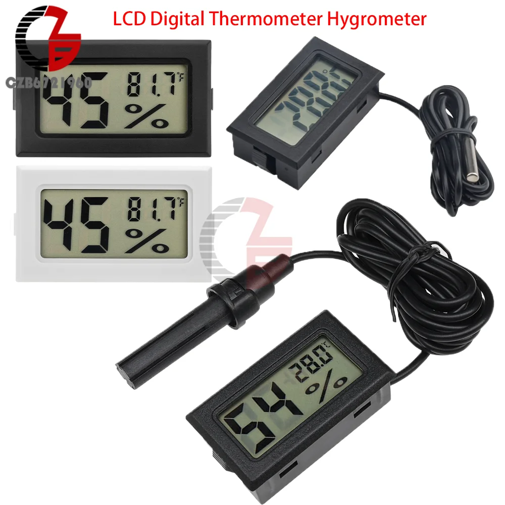 

Mini LCD Digital Thermometer Hygrometer Indoor Embedded Temperature Sensor Electronic Temperature and Humidity Meter Monitor